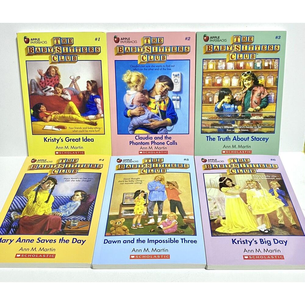 Lot of 6 (#1-6) THE BABY SITTERS CLUB Ann M. Martin - Very Good!!